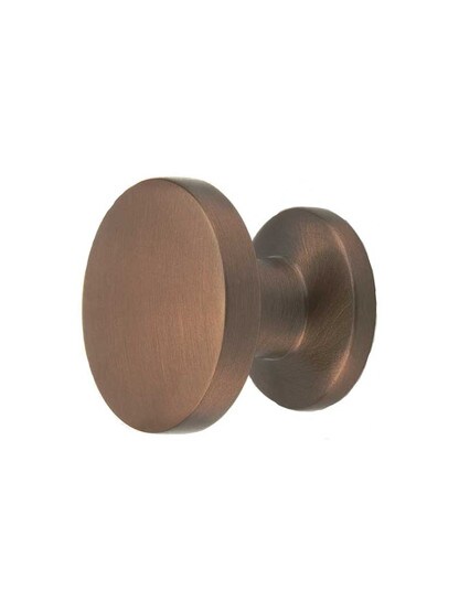 Northport Round Knob - 1 3/8 inch Diameter in Brushed Bronze.